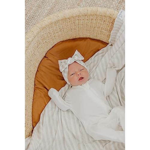 Copper Pearl Baby Bows: Stylish Headbands for Baby Girls, Premium Soft and Stretchy Baby Headbands, Perfect for Newborns, Trendy Designs - Coastal