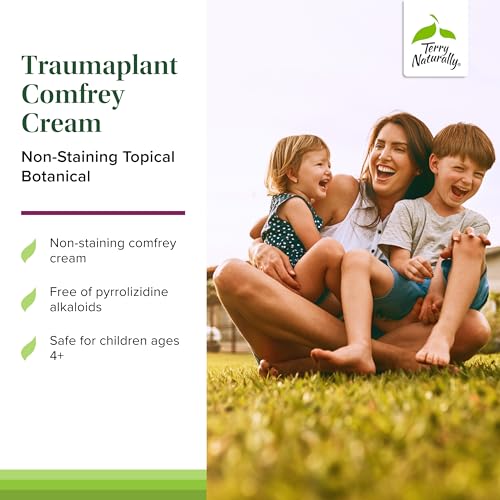 Terry Naturally Traumaplant Comfrey Cream - Non-Staining Herbal Cream - Clinically Studied and Free of Pyrrolizidine Alkaloids - for External Use Only - 1.76 oz (2 Pack)