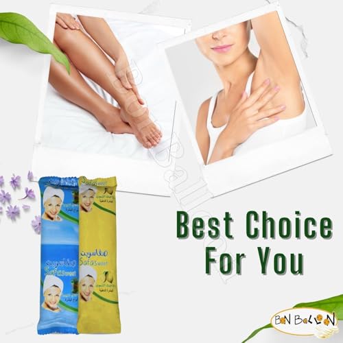 Sweet With Lemon Extract & Natural Herbals Wax Sugaring Paste Sugar Waxing Hair Removal All Body Parts Bikini Underarms Remover (2 Packets X 4.23 oz / 120 gm) Total : 8.46 oz / 240 gm)