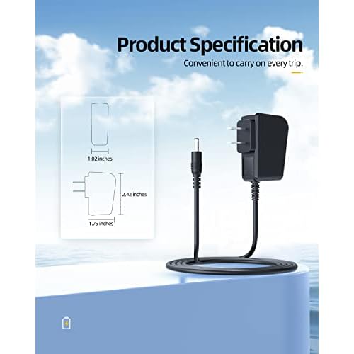 8V Power Cord Compatible with Philips Norelco HQ840 Multigroom Series 3000 MG3750 MG3750/60 MG3760 Charger Shaver Power Supply