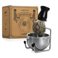 Shaving Brush Set for Men ? Pure Badger Hair Shaving Brush and Bowl, Exfoliating Shaving Cream Brush Gifts for Fathers Day