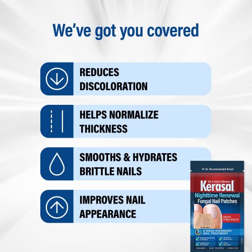 Kerasal Nighttime Renewal Fungal Nail Patches - 14 Patch Twin Pack - Overnight Nail Repair for Nail Fungus Damage & Nail Renewal