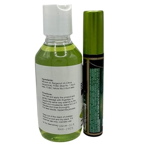 BERGAMOTA Oil Hair Care Bergamot oil ideal for hair, beard and mustache, 4.05oz + BERGAMOT OIL BLACK Waterproof Mascara, Strengthening 13g (4% silicon 1% pantenol) Mascara For eyelashes PESTANAS