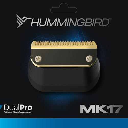 HUMMINGBIRD MK17 DualPro T-Blade Trimmer Replacement Blade Head ? Genuine Blade Head Refill, Easy to Install, Hypoallergenic Gold Titanium Blades (Replacement Blade Only)