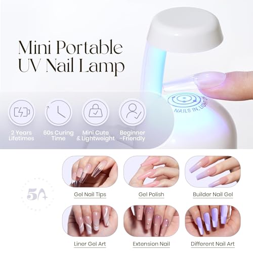 Tipex Instant Apex Nail Tips Kit 120pcs Nail Tips+Nail Glue+UV Lamp+Base Gel & Electric Nail Drill Kit