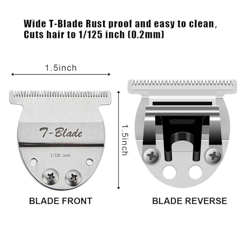 Wide T-Blade Compatible with Oster Finisher Trimmer Model 59 and T-Finisher Trimmer,For Creating Clean Hairlines or Grooming Small Pets Cuts Hair to 1/125"-0.2mm(2Pack)