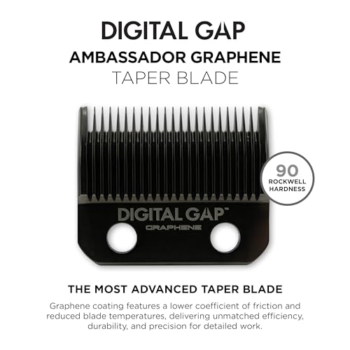COCCO Digital Gap Ambassador Graphene Taper Clipper Replacement Blade, Screw-Mounted, for COCCO Veloce & Hyper Veloce Clippers and Standard Clipper Blade Fit (45.5 mm Width, 18.0 mm Screw Distance)