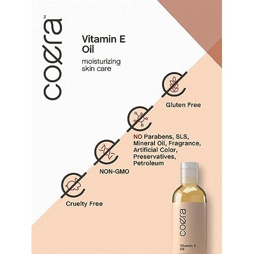 Coera Vitamin E Oil | 5,000 IU | 4 fl oz | Moisturizing & Nourishing Skin Oil for Face, Hands, and Body | Free of Parabens, SLS, & Fragrances