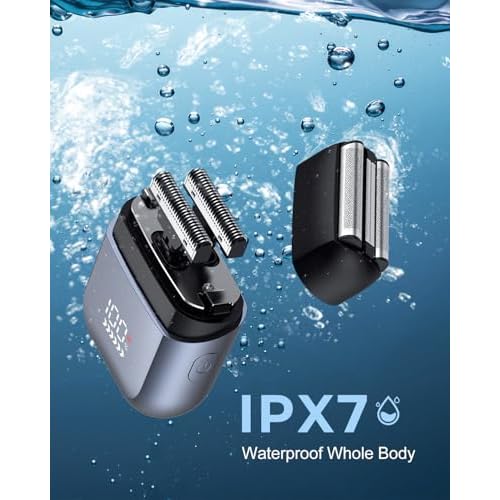 Foil Shavers for Men, Mini Electric Razors for Close Shaving Face with High Speed 3 Floating Blade Heads, USB C Fast Rechargeable Foil Shaver IPX7 Waterproof Wet Dry Travel Locked/Led Display
