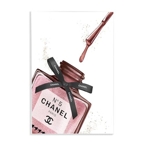 Stupell Industries Makeup Nail Polish Brush Drip Pink Fashion, Design by Artist Ziwei Li Art, 13 x 19, Wall Plaque