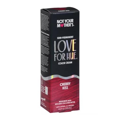 Not Your Mother's Love For Hue Semi-Permanent Hair Color Cream, Cherry Kiss, 4.5 fl oz / 133 ml