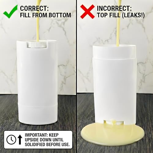 30 Pack 75ml/2.5oz Empty Deodorant Containers Refillable Deodorant Tubes White Oval Twist-Up Lip Balm Tubes for Homemade DIY Lipstick Crayon Lotion Chapstick
