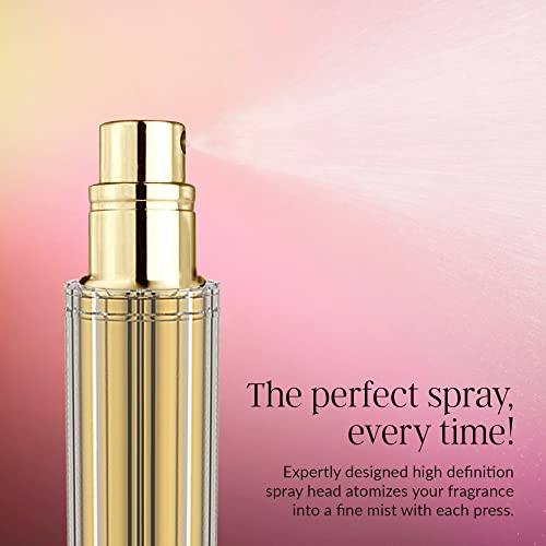 Travalo Bijoux Oval Perfume Atomizer | Travel Refill U-Change System TSA Approved | Reusable Airtight Easy Fill Mini Pump Sprayer | Lightweight Portable | Crystal-Like Outer Shell
