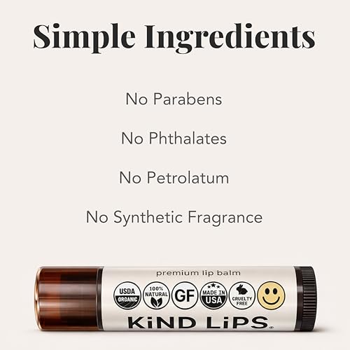 Kind Lips Mint Mint Extra Minty Organic Lip Balm Natural Moisturizing Lip Care 3 Pack