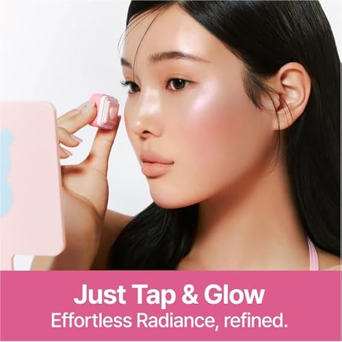 COLORGRAM Milk Bling Heartlighter 01 Peach Heart | Silky Smooth Versatile Creamy Highlighter with Shimmery Finish, Soft and Natural Glow Perfect for Daily Makeup