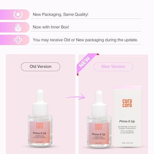 Curacoro Eyelash Extension Primer 15 ML - Increase Adhesive Bonding Power | Easily Removes Proteins and Oils/Oil Free/Longer Extension Retention (Prime It Up)