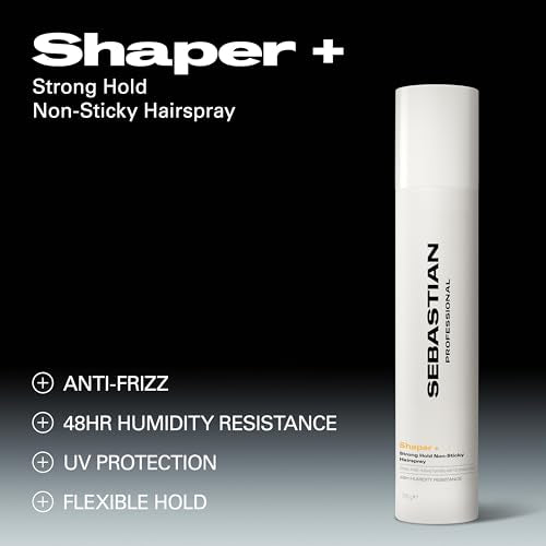 Sebastian Professional Shaper Plus Hairspray | Touchable, Humidity Resistant, Extra Hold | 24 Hour Flexible Styling Control | For All Hair Types