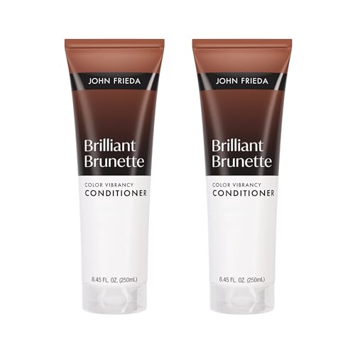 John Frieda Brilliant Brunette Color Vibrancy Conditioner, Brown Hair Conditioner, 8.45 Fl Oz, Pack of 2