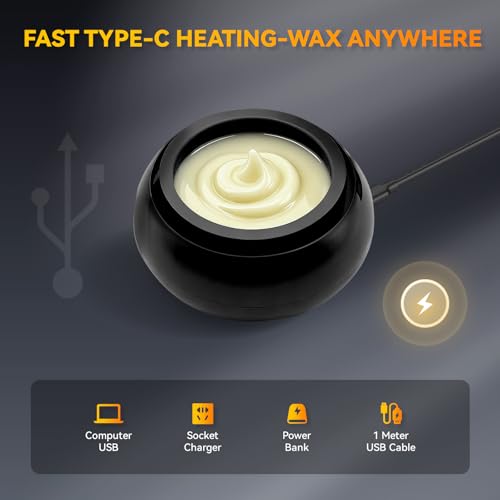 Nose Wax Kit Men, Nose Ear Hair Waxing Kit with 100g Nose Wax, Painless Nose Ear Hair Removal Kit, Smart Constant Temp, USB Fast Heat, Upgraded Capacity, Multi-Accessories