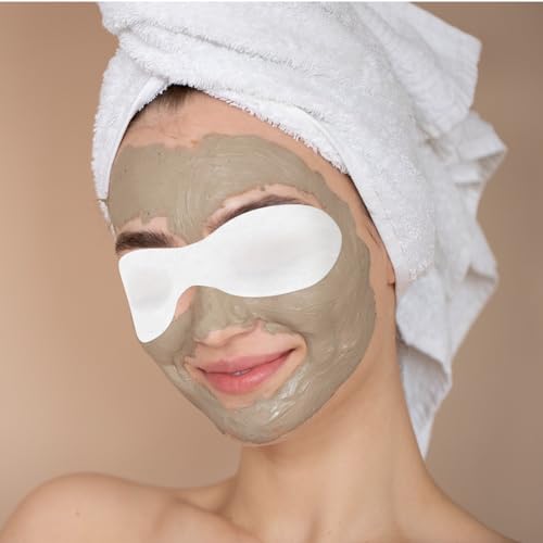 100 Sheets Eye Covers for Facials Disposable Eye Masks Non-woven Cotton Eyes Pads Spa Eyes Masks Care Patches Paper Paper Beauty Sheets for Facial Treatments, Skincare Spa Home Beauty Wet Compress