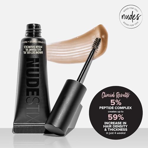 Nudestix Brow Set Gel XL ? Long-Wear Eyebrow Gel for Fluffing, Thickening & Grooming | Boosts Brow Density by 59% in 4 Weeks | Clean, Cruelty-Free
