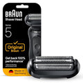 Braun Series 5 Electric Shaver Replacement Head, Easily Attach Your Shaver Head for a Shave as efficient as Day one, Compatible with New Generation Series 5 Shavers, 54B, Black