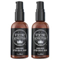 Viking Revolution Luxury After-Shave Balm for Men - Soothes and Moisturizes Face After Shaving - Eliminates Razor Burn for A Silky Smooth Finish - Sandalwood Scent (Pack of 2)