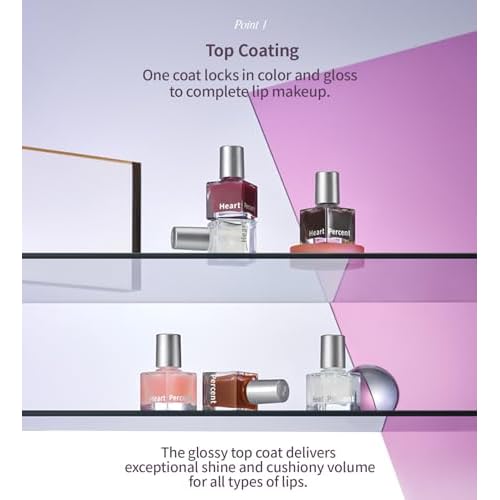 Heart Percent Dote On Mood Top Coating Lip Plumper, High-Shine Glossy Finish Tone Down Color & Mood Changing Lip Gloss 03. Mood Changer