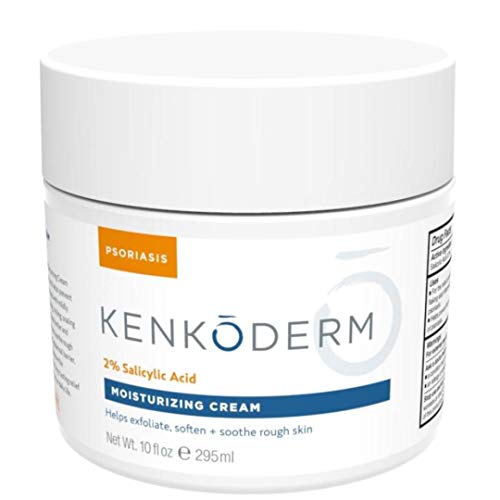 Kenkoderm Psoriasis Total Body & Scalp Bundle for Hair & Skin Care, Moisturizing Cream, 10 oz, Dead Sea Mud Soap & Mineral Salt Soap, 4.25 oz, Salicylic Acid Shampoo, 4 oz & Conditioner 8 oz