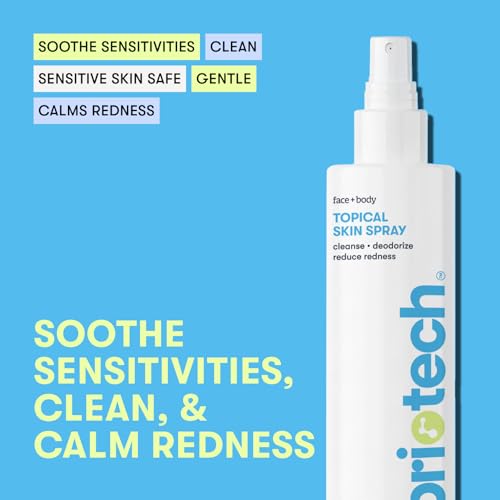 BRIOTECH Topical Skin Spray, Hypochlorous Acid for Sensitive Skin, HOCl Facial Mist, Full Body Support Against Irritation, Calm Redness, Soothe Foot & Scalp, 32 fl oz Refill (1 Pack)