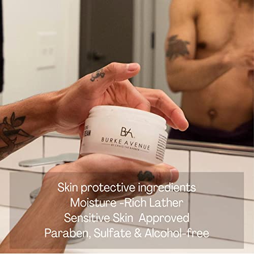 Burke Avenue Moisturizing Shave Cream ? Protects Skin from Irritation & Razor Burn | Hydrating Rich Lather | Sensitive Skin Approved