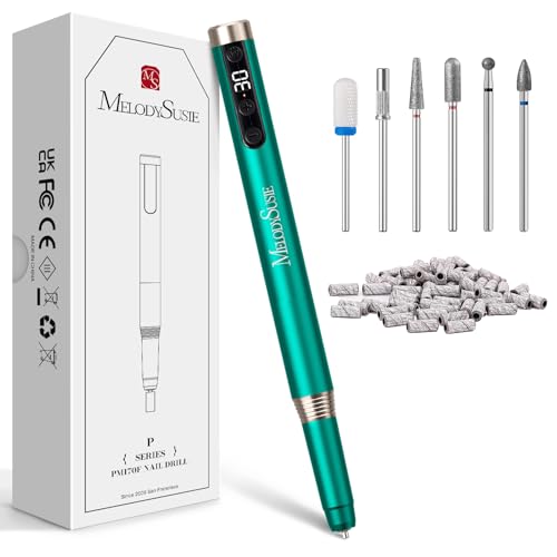 MelodySusie Portable Electric Nail Drill with Acrylic Nail Tool Storage Box