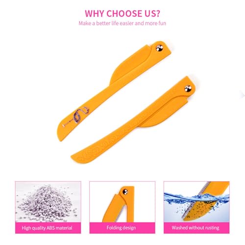 3 Packs Eyebrow Razor for Women, Eyebrow and Facial Hair Removal, Shaver, Gentle Facial Hair Remover, Dermaplaning Tool for Peach Fuzz Removal, Face Razors for Women, Eyebrow Trimmer
