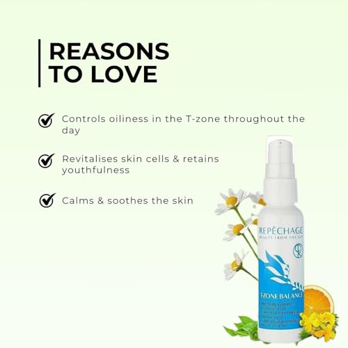 Repechage T-Zone Balance Moisture Complex - Lightweight Hydrating Facial Moisturizer for Combination and Oily Skin with Botanical Extracts Antioxidants and AHA to Refine Texture, 2 fl oz