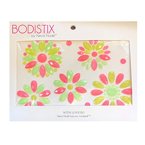 Neva Nude Mayan Blossom Neon UV Flower BodiStix Body Sticker