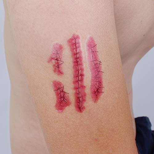 Halloween tattoo stickers, wound, simulated tattoo, scar stickers, knife simulation, waterproof tattoo stickers 24pcs (HL121-141 Message note model£¨total of 24 pcs£©)