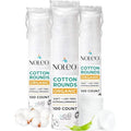 Organic Cotton Rounds Compatible with Makeup Products, Eye Makeup Remover Pads and Baby Wipes, Small, 600 Count - Noleo