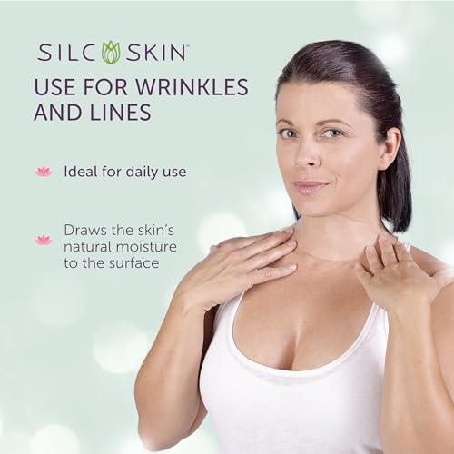 Silcskin Collette Pad Medical Grade Neck Wrinkle Patches, Reusable Silicone Neck Pads For Sleep Lines And Crepey Skin, Holiday Anti Wrinkle Gift For Her, 60 Day Supply