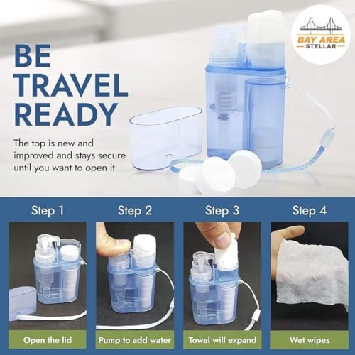 Compressed Towel Tablets 100PCS with Water Carrying Case for Outdoor, Traveling, Camping, Sports, Baby, Home