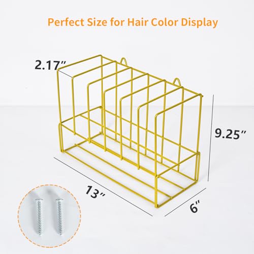 Hair Color Organizer for Salon - 2 PCS Metal Hair dye Tube Racks Storage Wall Mounted Cabinet Available