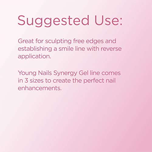 Young Nails Synergy Gel System, Building Gel - Hard Builder Gel, Superior Adhesion & Strength, Structured Nail Gel Builder - Sculptor Gel, Clear, 60g