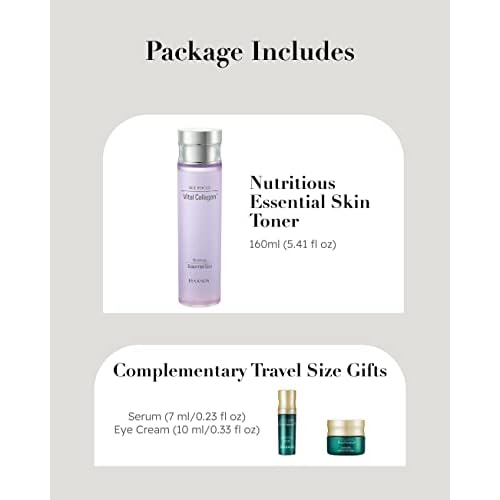 ISA KNOX AGE FOCUS VITAL COLLAGEN Emulsion, PRIME Wrinkle For All Serum & PRIME Eye For All Cream (177 ml/5.99 fl oz) - Korean Skin Care by LG Beauty. Vitamins C, B12 & E.