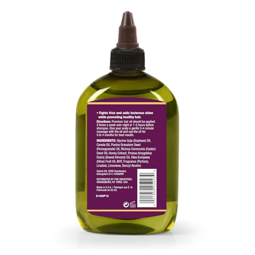 Difeel Elevated Pomegranate & Manuka Honey Premium Hair Oil 12 oz. - Growth Stimulating, Moisturizing & Strengthening Hair Oil for Dry, Damaged Hair