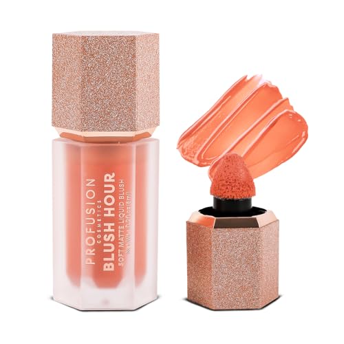 Profusion Cosmetics Blush Hour Lightweight and Long Wearing Soft Matte Cream Blush, Buildable, Natural Finish, Radiant Glow (Mai Tai, 1)