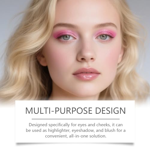 Eye & Cheek Palette - Eyeshadow and Highlighter Makeup, Eye Shadow Palettes Multifunctional Makeup Palettes Contour Kit,Shimmer Glow Face Highlighter Palette for Women Face,Natural Glow Contour Powder