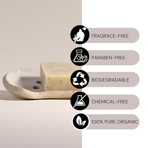 Schizandu Organics Lemon Poppy Seed Bar Soap, Organic Herbal Skin Detox with Essential Oils | 4 oz. | 100% Pure Natural Luxury For Skin Renewal and Exfoliation | Moisturizing, Nourishing Beauty Bar