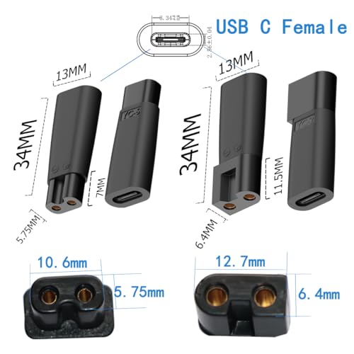 10PCS USB C Power Cord Replacement Charger USB Adapter Compatible with a Variety of Electric Hair Clippers, Beard Trimmers, Shavers, Desk Lamps,Purifiers, HQ8505 Charging Cable