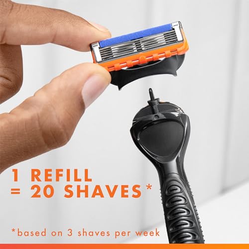 Gillette Fusion5 Power Razor for Men, 1 Gillette Power Razor Handle + 1 Blade Refill, (Pack of 2)