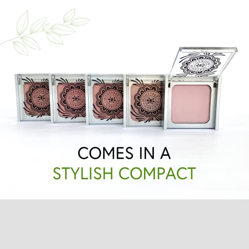 Honeybee Gardens Complexion Perfecting Blush Rendezvous, Soft Rose Natural & Glowy Finish Powder Blush for Cheeks, Highly Pigmented Long Lasting Blush, Vegan & Gluten-Free Face Makeup, 8.5g
