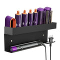 Wall Mount Curling Iron & Flat Iron Holder, Stainless Steel Organizer ? Bathroom & Vanity Hair Tool Storage for Home Daily Styling